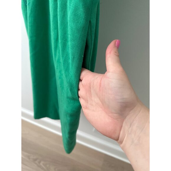 Henry-Lee Green Short Sleeve Dress With Pockets & Zipper Closure - Picture 6 of 7